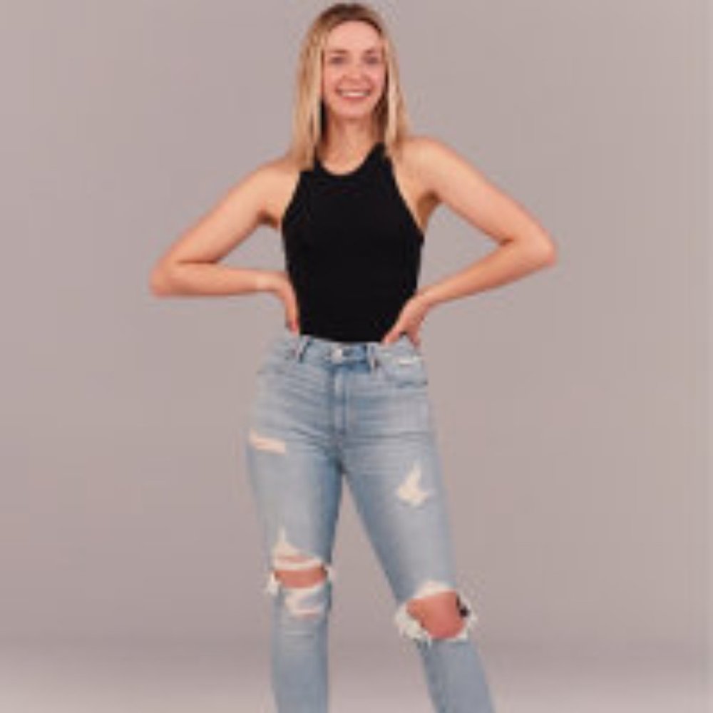 A&E Curve Love High Rise Super Skinny Ankle Jeans